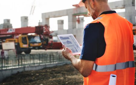 Construction Worker Planning Contractor Developer Concept