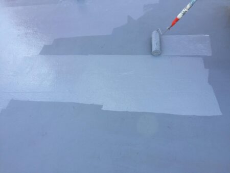 The,Process,Of,Painting,The,Deck,With,Waterproofing,Products.